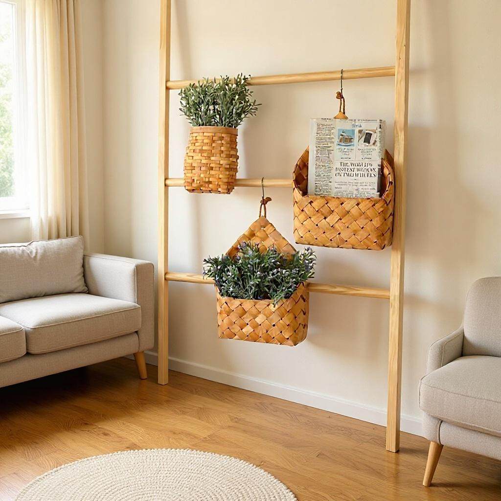 壁挂编织吊篮花篮家居收纳花盆