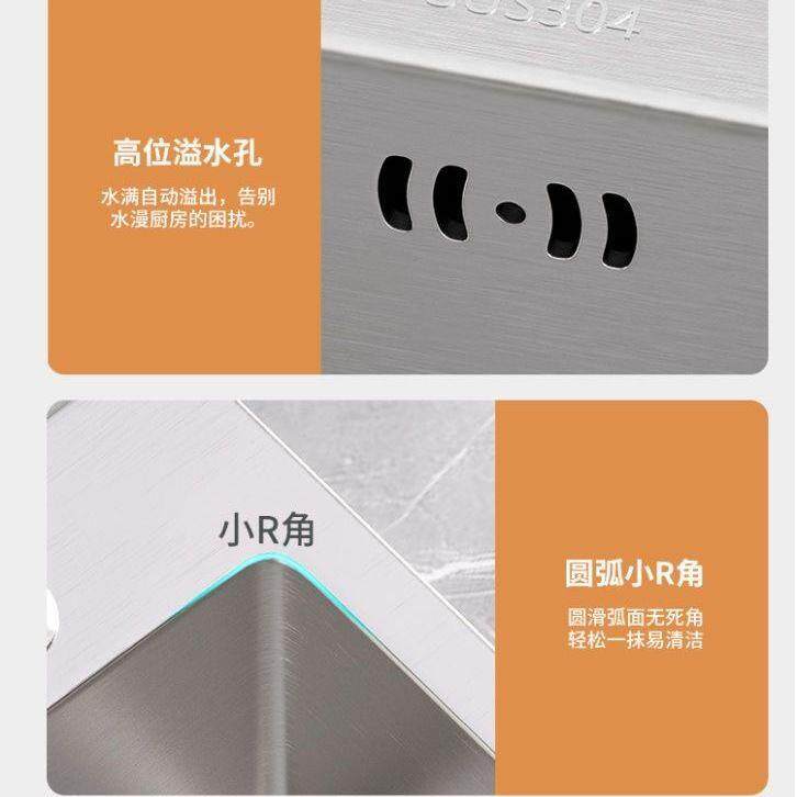 卡音不锈钢手工拉丝加厚单槽水槽套餐厨房家用洗菜全套洗碗池