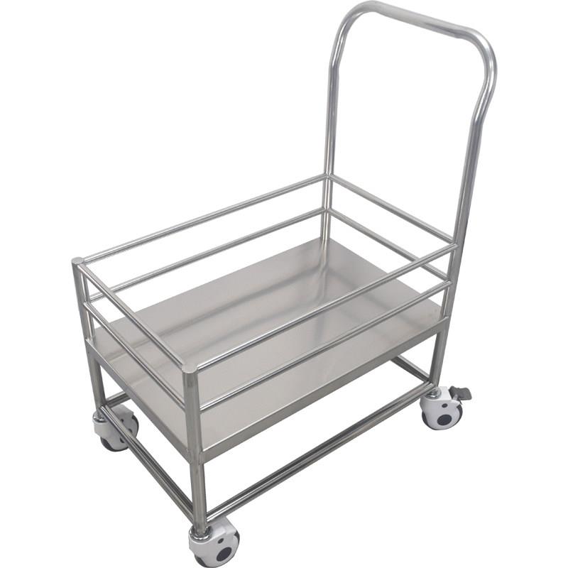 带围栏不锈钢平板推车304不静音载重万向轮源头厂家支持定做201厚