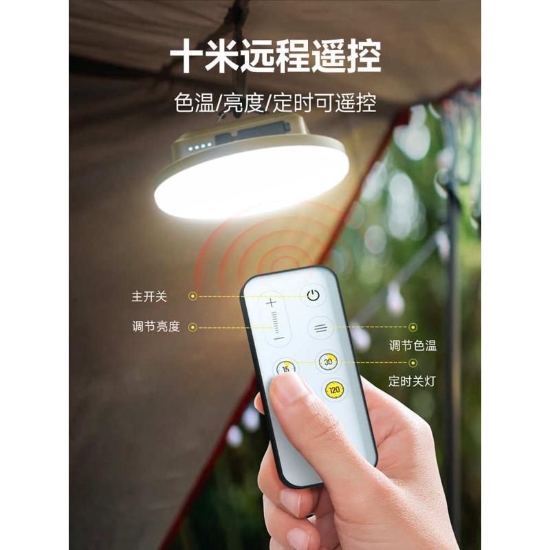 LEM户外露营灯超长续航野营地帐篷天幕氛围家用挂式led充电照明灯