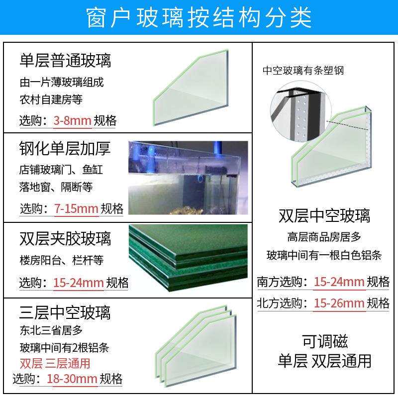 单层双面玻璃清洁器7-15mm强磁单层玻璃擦刮窗器防夹手玻璃擦厂家
