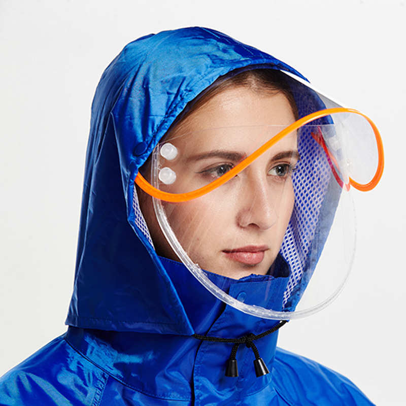 英玛仕成人防雨雨衣双层透明大帽檐户外骑车分体雨裤防暴雨