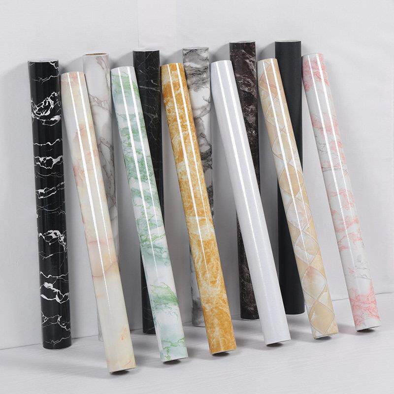 加厚防水pvc木纹贴纸自粘墙纸衣柜橱柜桌面旧房家具翻新新壁纸