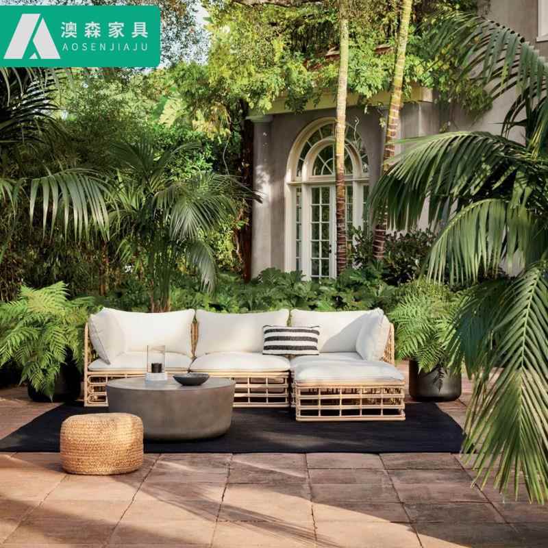 户外藤编沙发露天民宿花园室外家具庭院休闲阳台防晒防水藤沙发