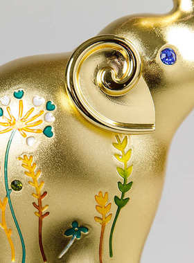 客厅奢招财装饰品酒柜创意家居饰品摆件工艺品博古架轻象现代