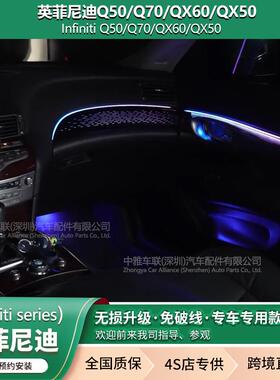 英菲尼迪专用Q50/Q70/QX60/QX50/Q50L/Q70L氛围灯车内64色改装