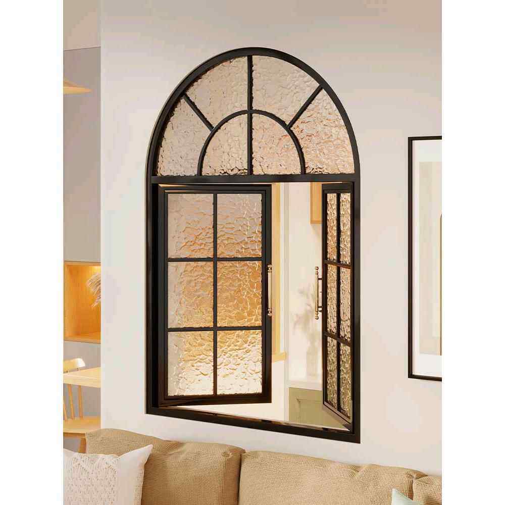 形玻窗窗双开窗MGP户室内户造型拱形隔断法拱式复古门璃窗对开窗