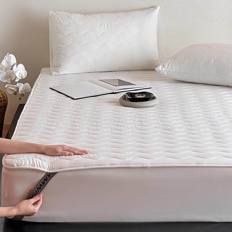 简约纯色全棉软床垫绗缝薄床褥可水洗双人席梦思1.8米床垫保护套