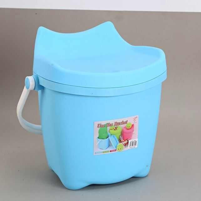 高身塑料桶洗澡水桶凳加厚可坐幼儿园家用浴室手提零食收纳桶带盖