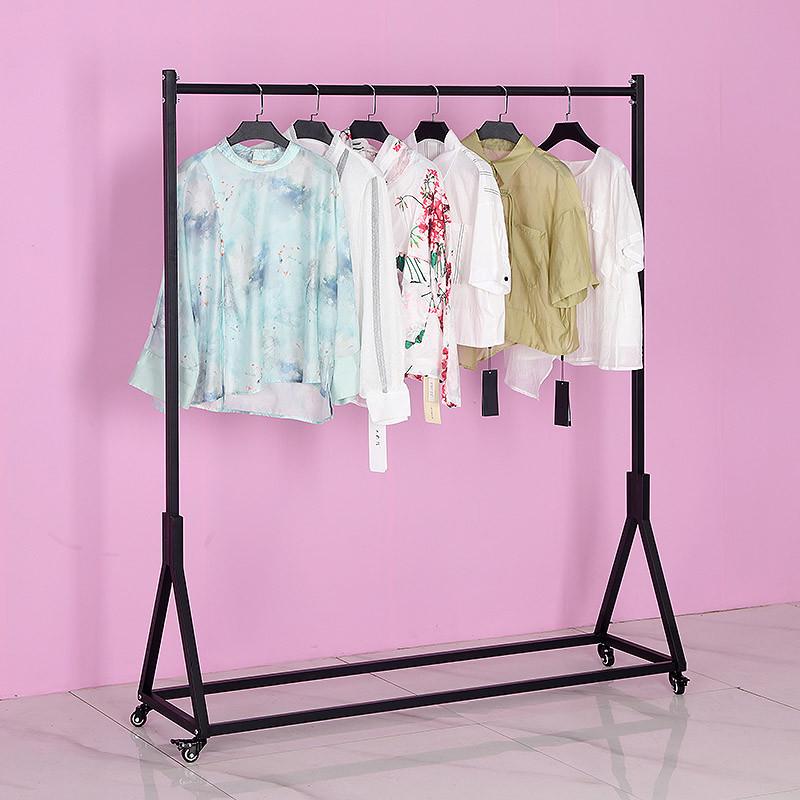 简约铁艺服装展示架落地陈列架服装店挂衣架龙门架中岛架晾衣架