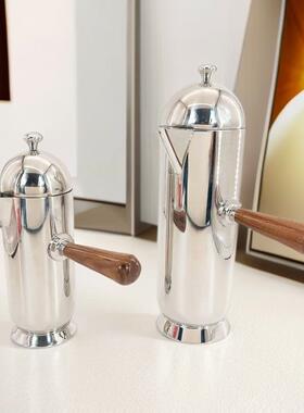 样板间酒店现代轻奢不锈钢水壶摆件茶几咖啡壶茶壶客厅家居装饰品