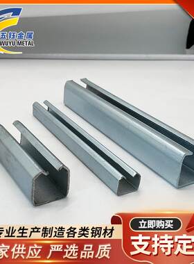 c型钢导轨40*22电线轨道线轨u型钢冷弯型钢小槽钢薄壁小C型钢