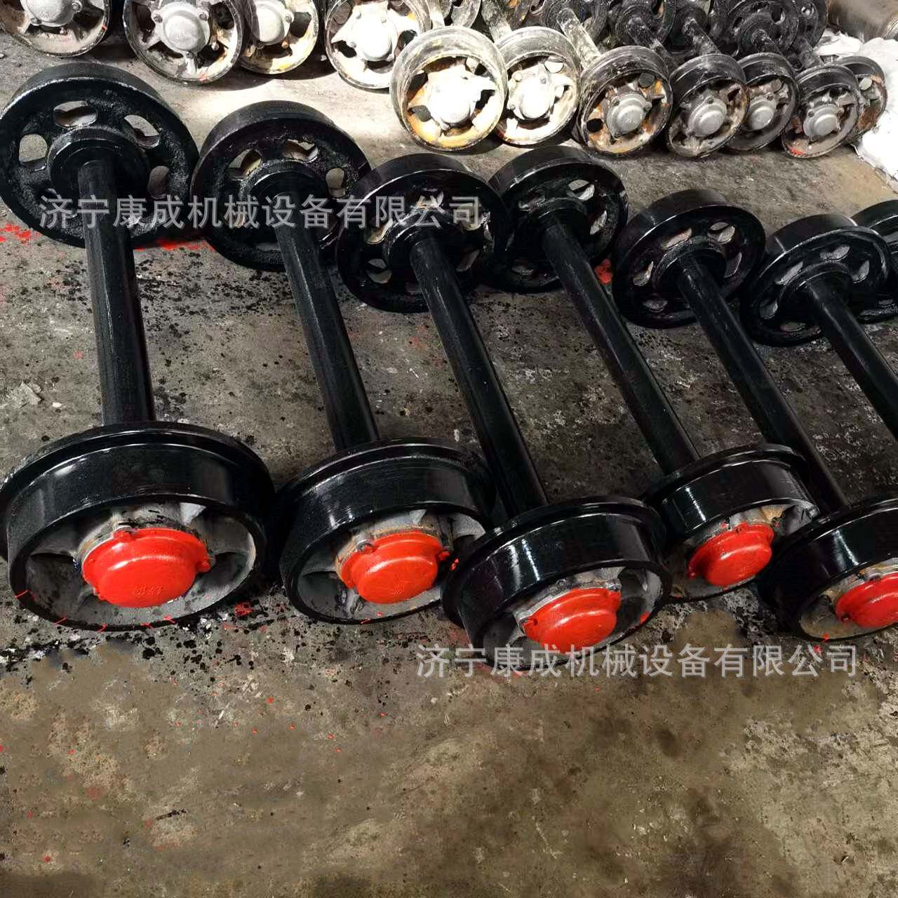 矿用矿车轮对耐磨承重铸钢实心矿车轮煤矿安图加工空心矿车轮对