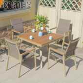 户外休闲桌椅泰克组合网餐桌庭院特花园露露台室外天简约斯林布桌