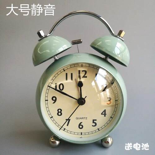 出口日韩金属闹钟时钟 静音卧室床头钟 钟 学生起床桌面数字可爱