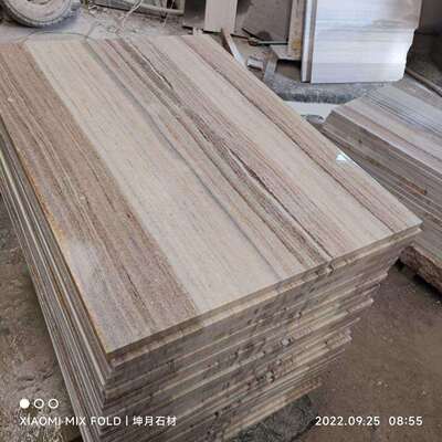 大理石厂家直供一手货源水晶木纹 蓝金沙 白金沙室内地铺幕墙