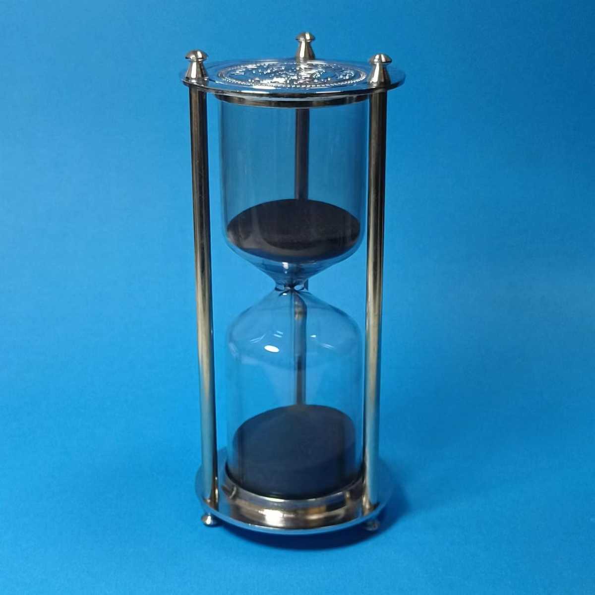 金属三柱沙漏复古1917计时器新品家居礼物摆件工艺品玻璃沙漏