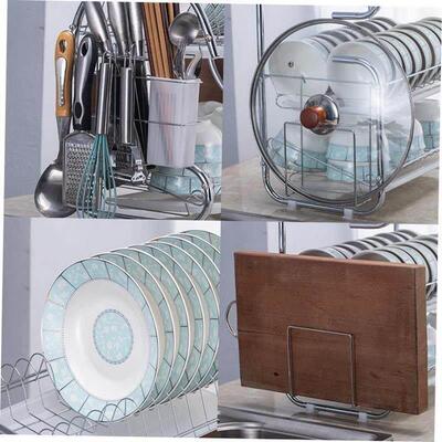dish drying rack storage kitchen cup holder organizer洗碗架