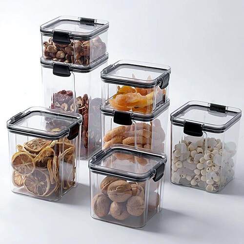 Home-use airtight containers for grains, cereals, and kitche