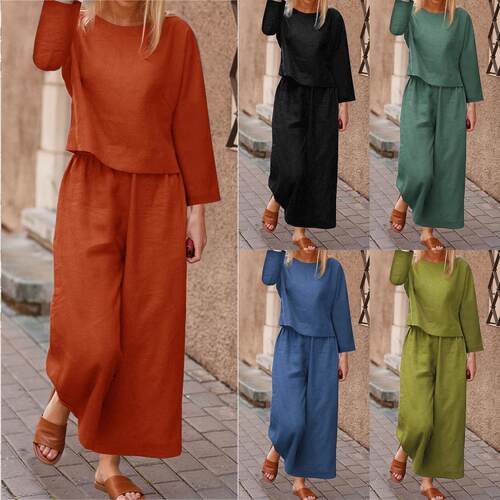 Large size suit, long sleeved shirt, long pants, two