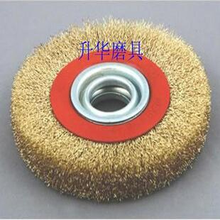 平型钢丝轮100平行钢丝刷150平形铜丝轮打磨除锈拉丝不锈钢抛光轮