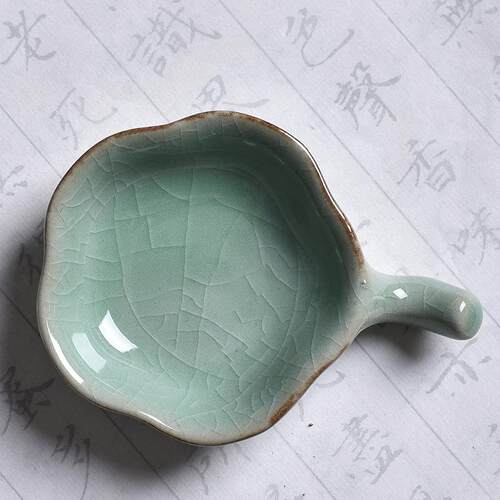 4寸小砚台墨碟陶瓷多功能文房四宝笔搁墨汁墨池水碟初学调色