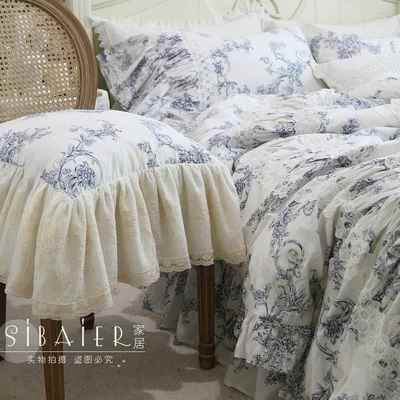 法抱式叶蕾丝ltao1017式枕靠枕公主风抱枕套荷边美式靠枕套不含芯