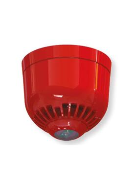 ESF-5008 Klaxon 声光报警器17-60V直流 红色灯罩直流, 97dB