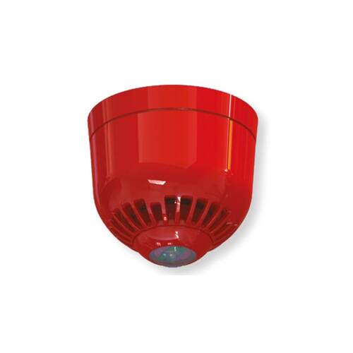 ESF-5008 Klaxon 声光报警器17-60V直流 红色灯罩直流, 97dB