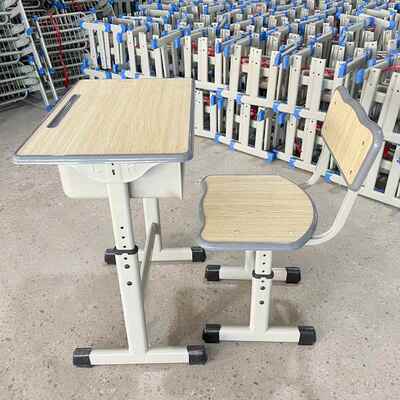 单双人中小学生补习导培训0622机构升降书桌写桌班学校字教室课桌