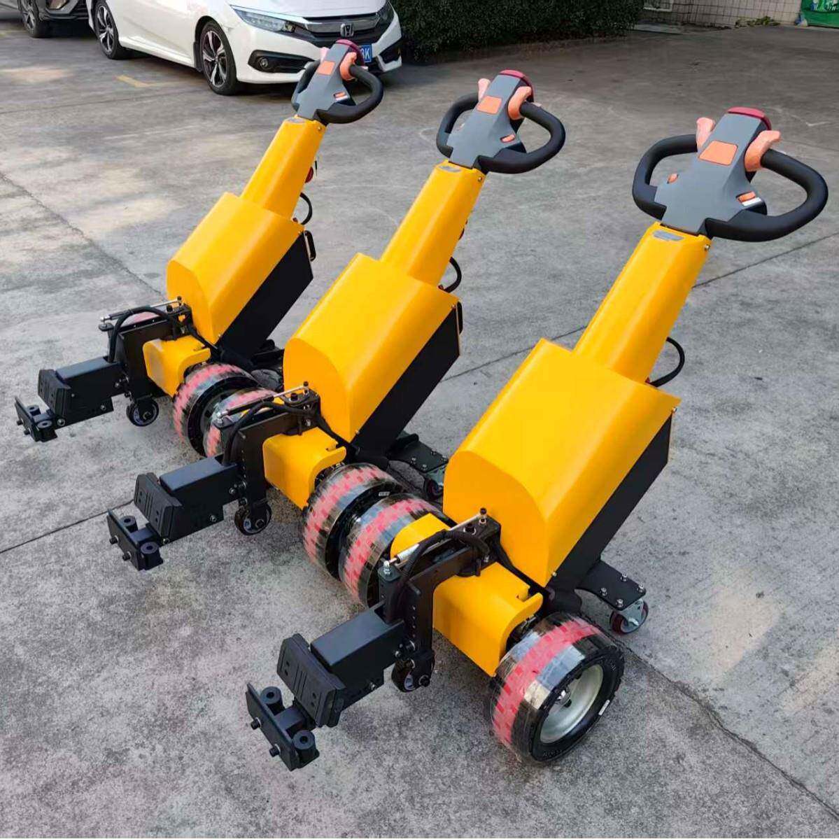 电动牵引车小型拖车头1T0吨步行式牵引头锂电搬运平板挂车