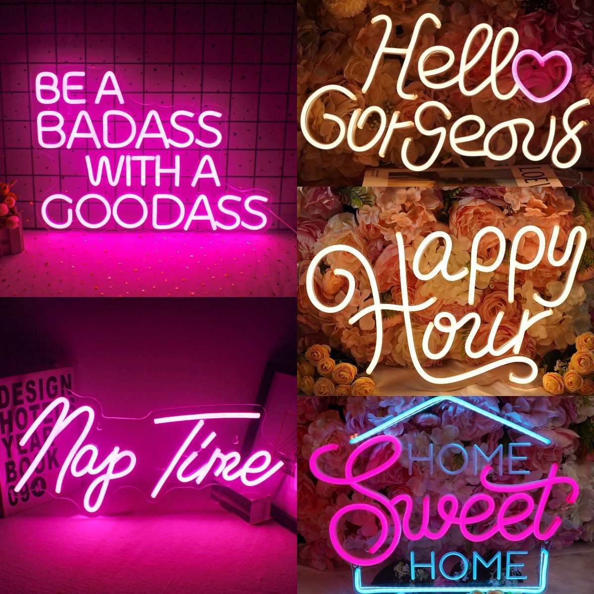 led霓虹灯室内外发光墙壁装饰创意广告牌英文醒目标识