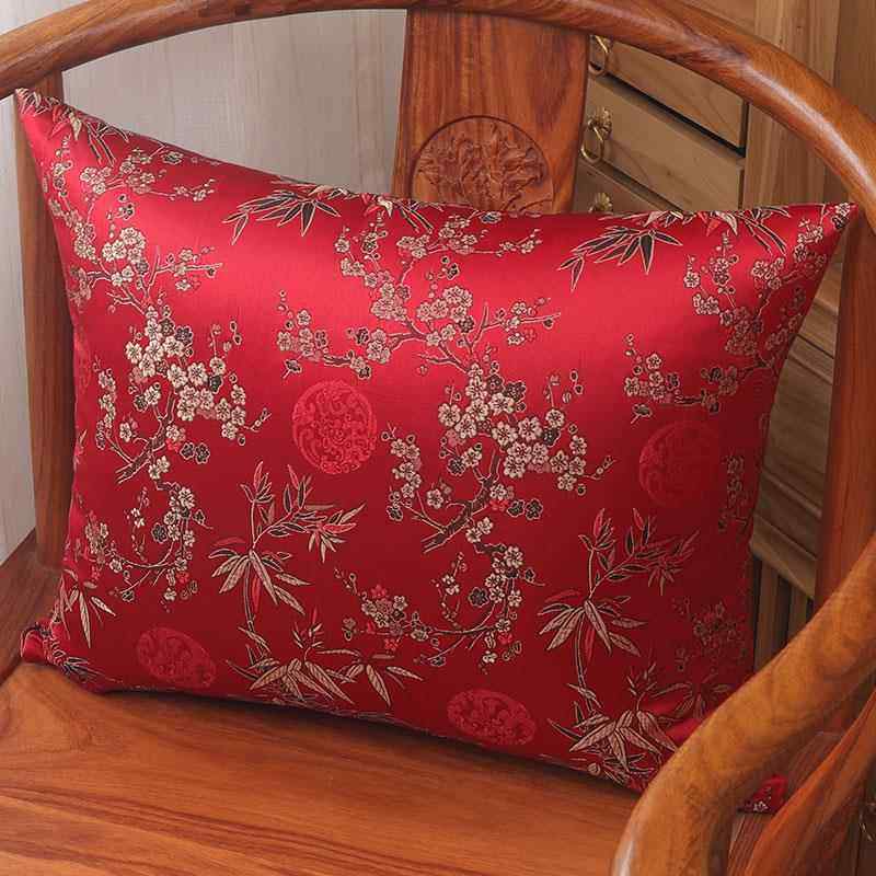 高档中式红木俱抱枕腰枕靠枕子抱沙发靠垫套中国家椅风枕结婚喜庆