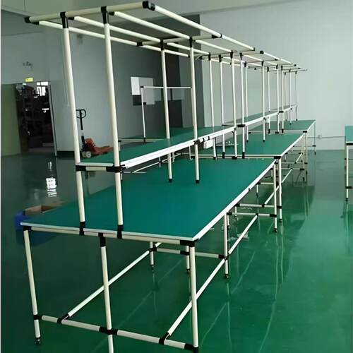 定制 精益管线棒管工作台流水线车间工厂货架物料架推车周转车