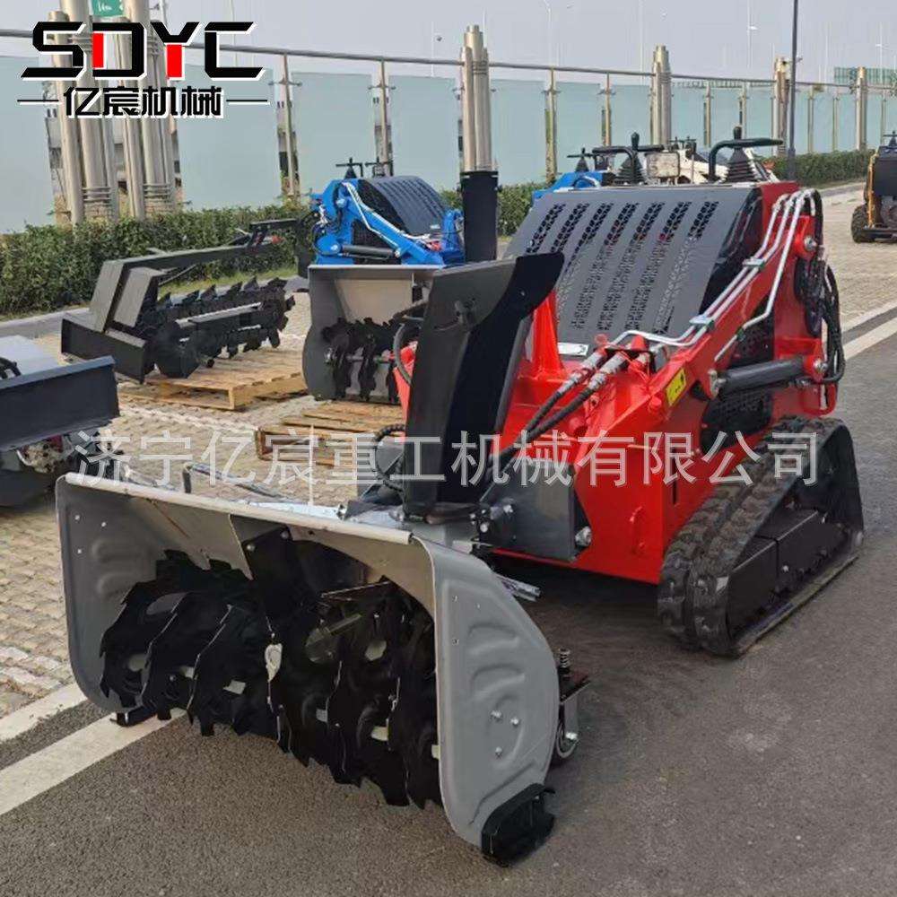 外贸小型滑移装载机建筑工地多功能微型装载机轮式履带滑移小铲车