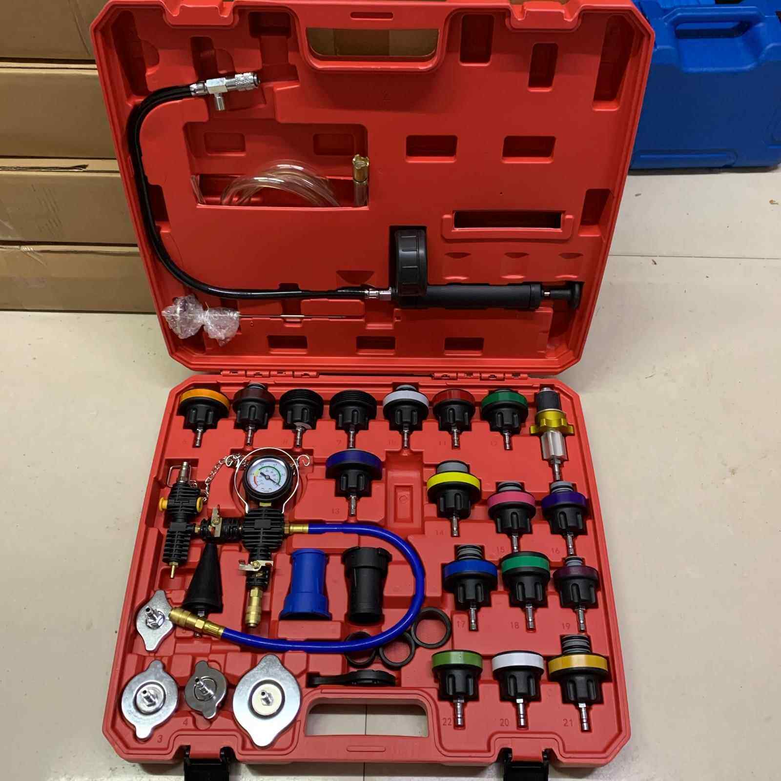 正品34件汽车水箱测力压表打压测漏仪28件检冷量表加水箱水却液更