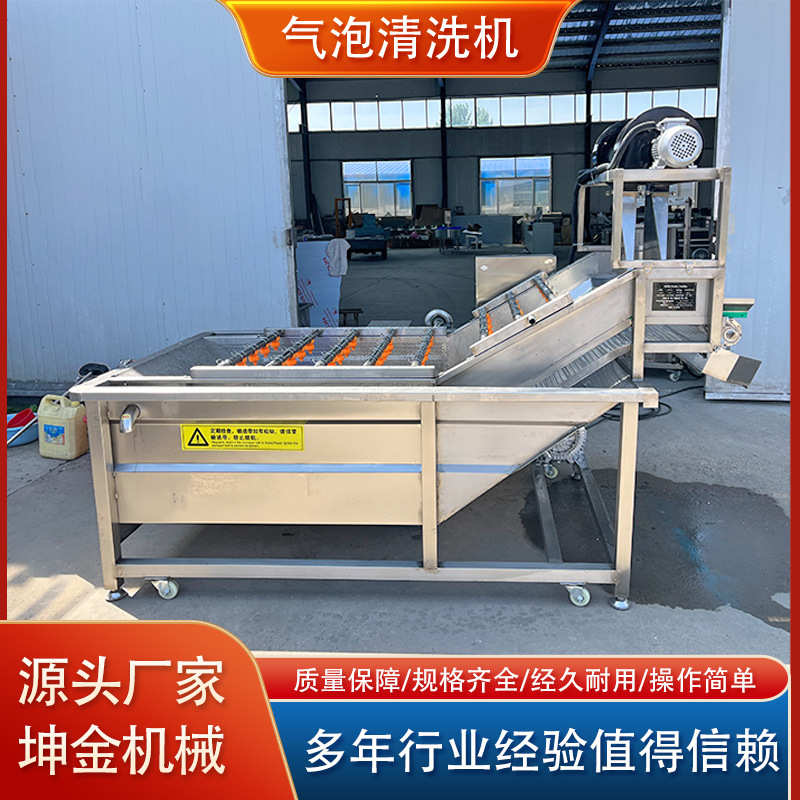 板蓝根青菜蓝肝菜气泡清洗机 油麦菜山珍菜葡萄果蔬清洗机设备