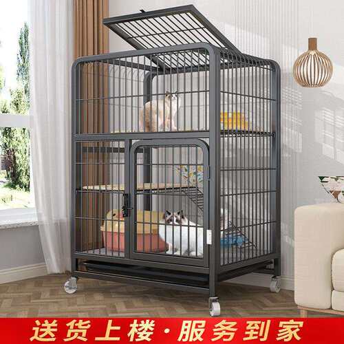 猫笼子家用室内空间加加固带厕所一体四层方管猫别墅猫笼子