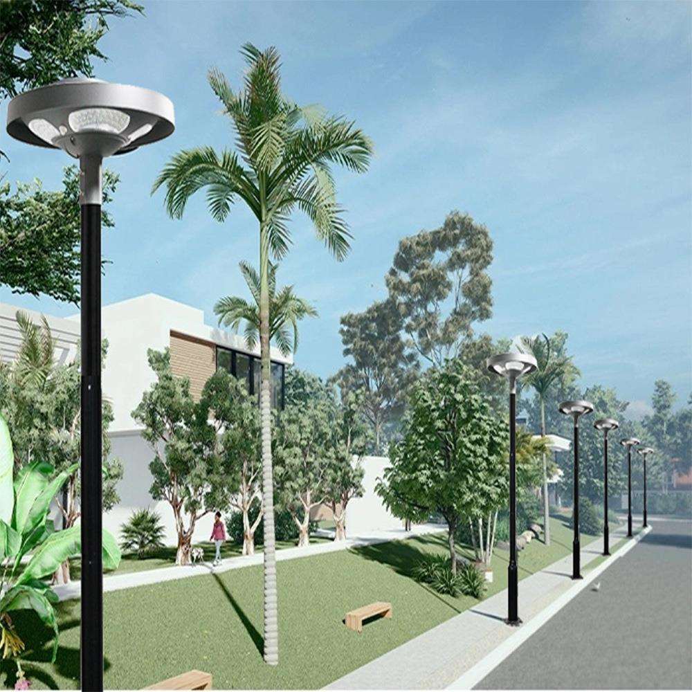 2.4G铝合金飞碟UFO太阳能灯别墅庭院花园公园路灯欧式庭院灯led灯