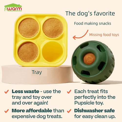 Woof Pupsicle宠物慢食碗 易清洗可冷冻硅胶托盘模具