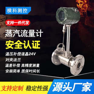 涡街流量计LUGB气体液体测量温压补偿大口径法兰夹持安装流量计