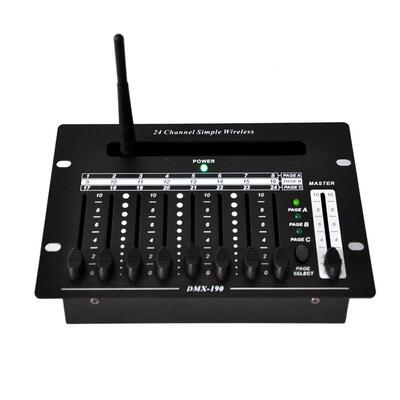 24通道迷你灯光小控台带内置锂电2.4G无线接收器远程无线console