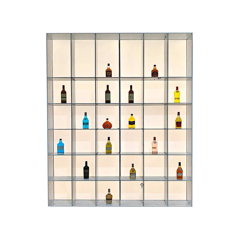 定制高档亚克力发光背景展示柜家用餐边柜酒吧前台亚克力背光酒柜
