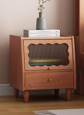 全实木床简头柜约现代床边卧室50267迷你整装新小中式木型收纳储