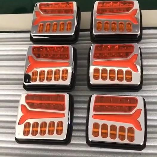 无线汽车尾灯跨境出口转向示宽LED箭头拖车货改装车尾灯12-24V