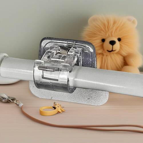 Curtain rod hooks, towel bar clips, no-drill curtain rod bra