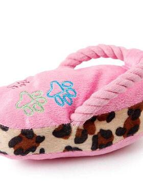3PCS Plush Flip Flops Pet Teddy Toy Dog Paw Print