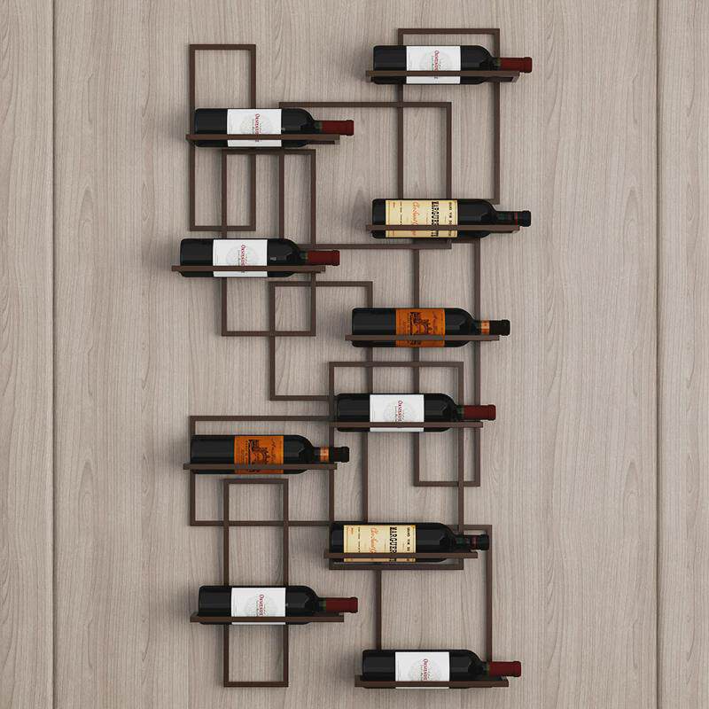 客厅葡萄酒现代工业红酒架创意挂墙上风展示架简约酒吧墙壁家用