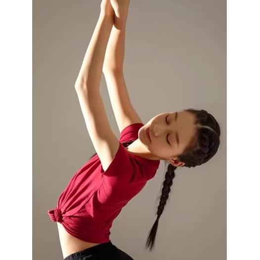 高档芳华舞表演装儿童练服服习蹈成人短袖短裤t恤现代舞亦梦ode同