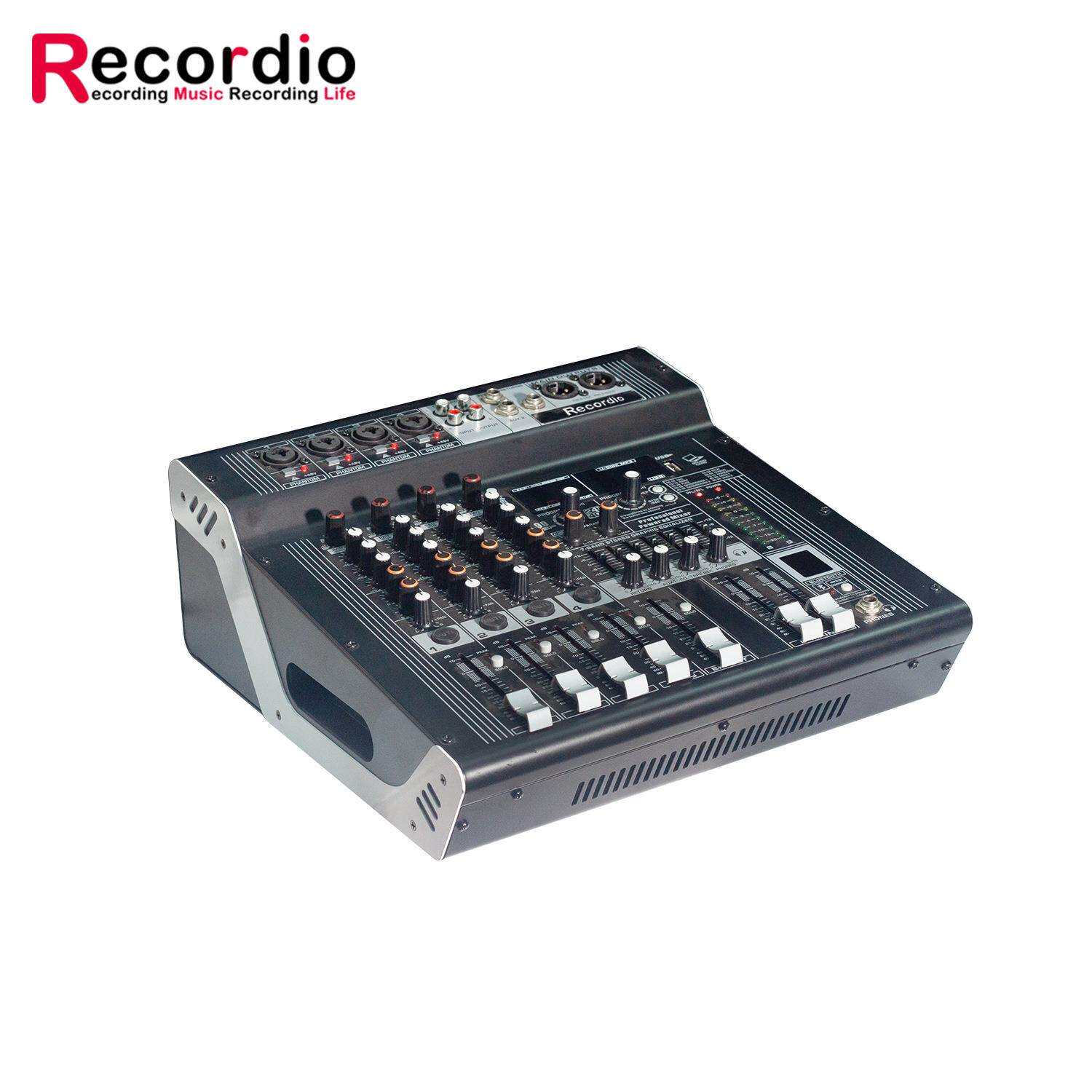 专业DJ Mixer4通道400W大功率道带功放调音台演出舞台户